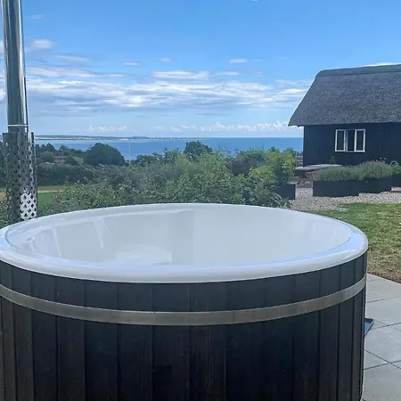Beach Front Home In Knebel With House Sea View