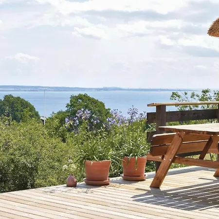 Beach Front Home In Knebel With House Sea View Knebel