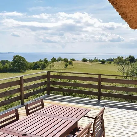 Beach Front Home In Knebel With House Sea View Feriehus